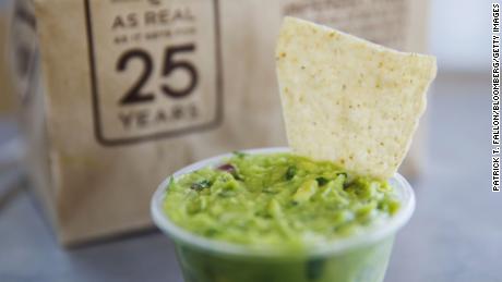 Customers get free chips and guacamole with their first purchase as Chipotle Rewards members.