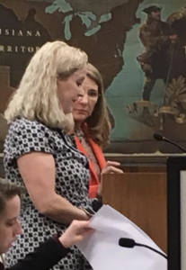 Tamara Netzel testifies before the Virginia General Assembly with Senator Siobhan Dunnavant