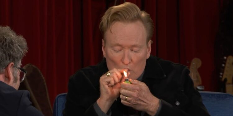 Conan O’Brien is going through a Weed Gummy Experiment